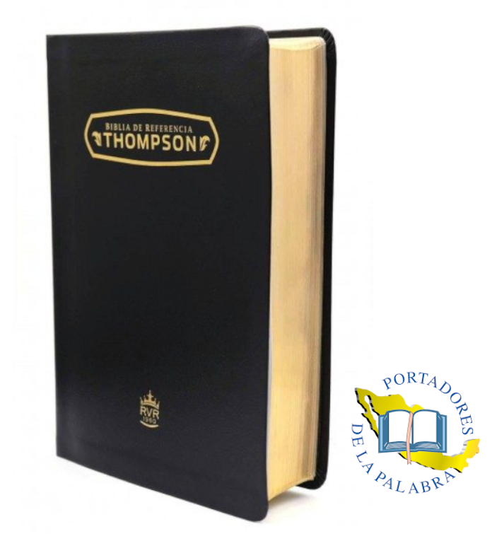 Biblia De Referencia Thomson RVR60 – Piel Negra – Portadores De La Palabra